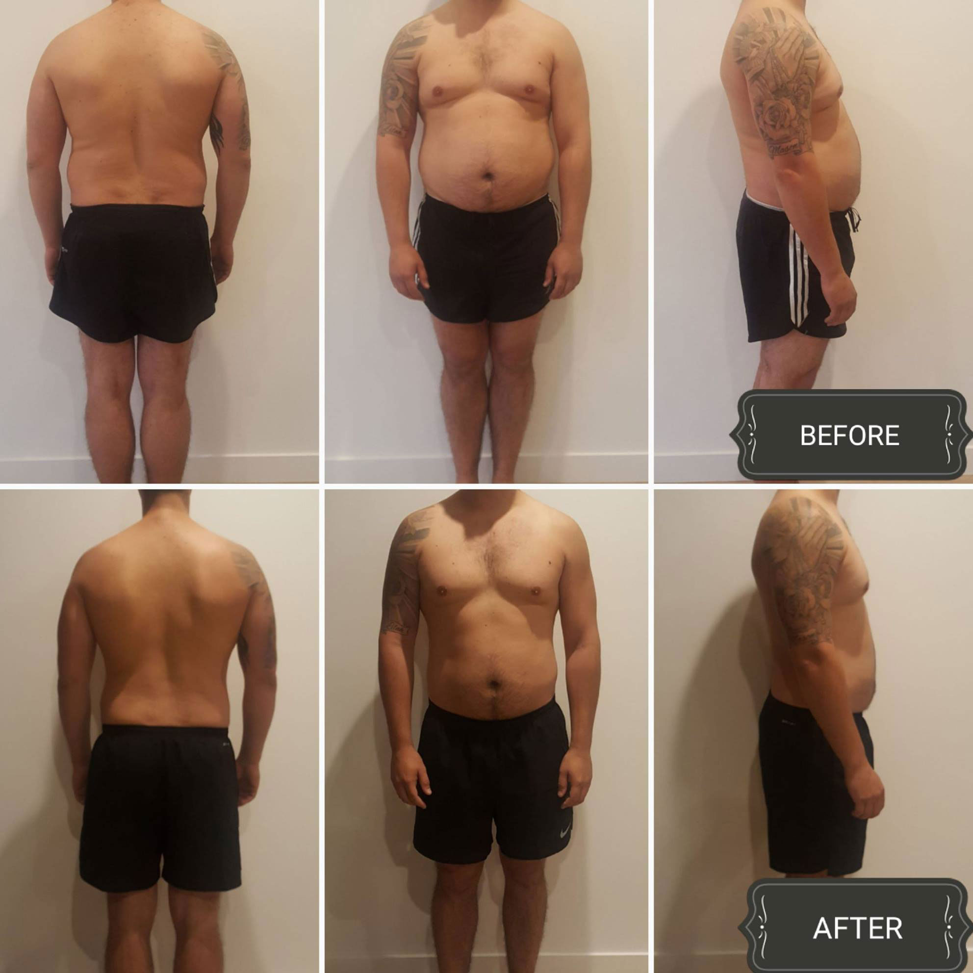 Glenn Borg before and after picture capturing our his weight loss